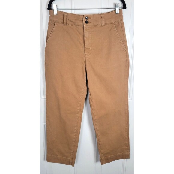 Everlane High Rise Crop Pants Size 10 Organic Cotton - Picture 1 of 8